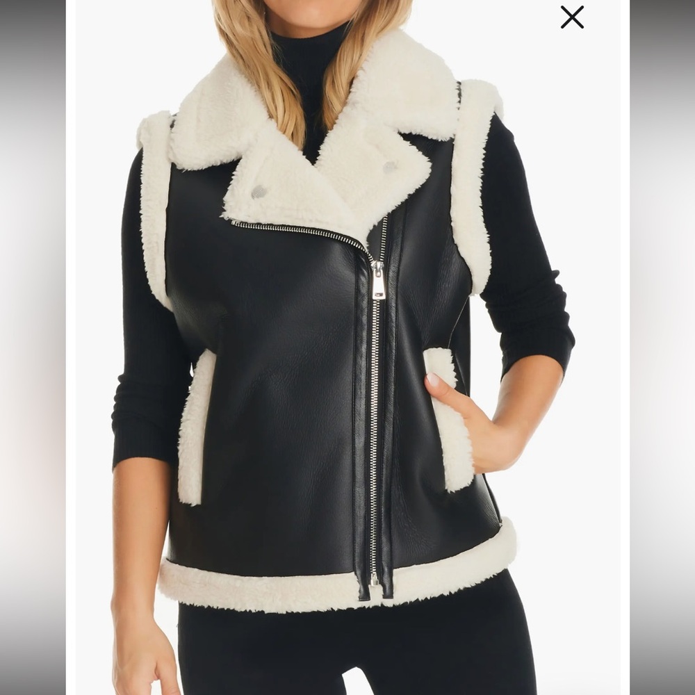 J Women's Koolaburra by UGG Faux Leather & Sherpa Vest